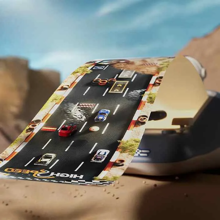 لعبة سباق الأطفال وحدة تحكم لعبة سباق صغيرة سيارة سباق مغامرة وحدة تحكم لعبة الطاولة Kids Racing Game Console Mini Racing Car Adventure Racing Game Console Tabletop Game Console