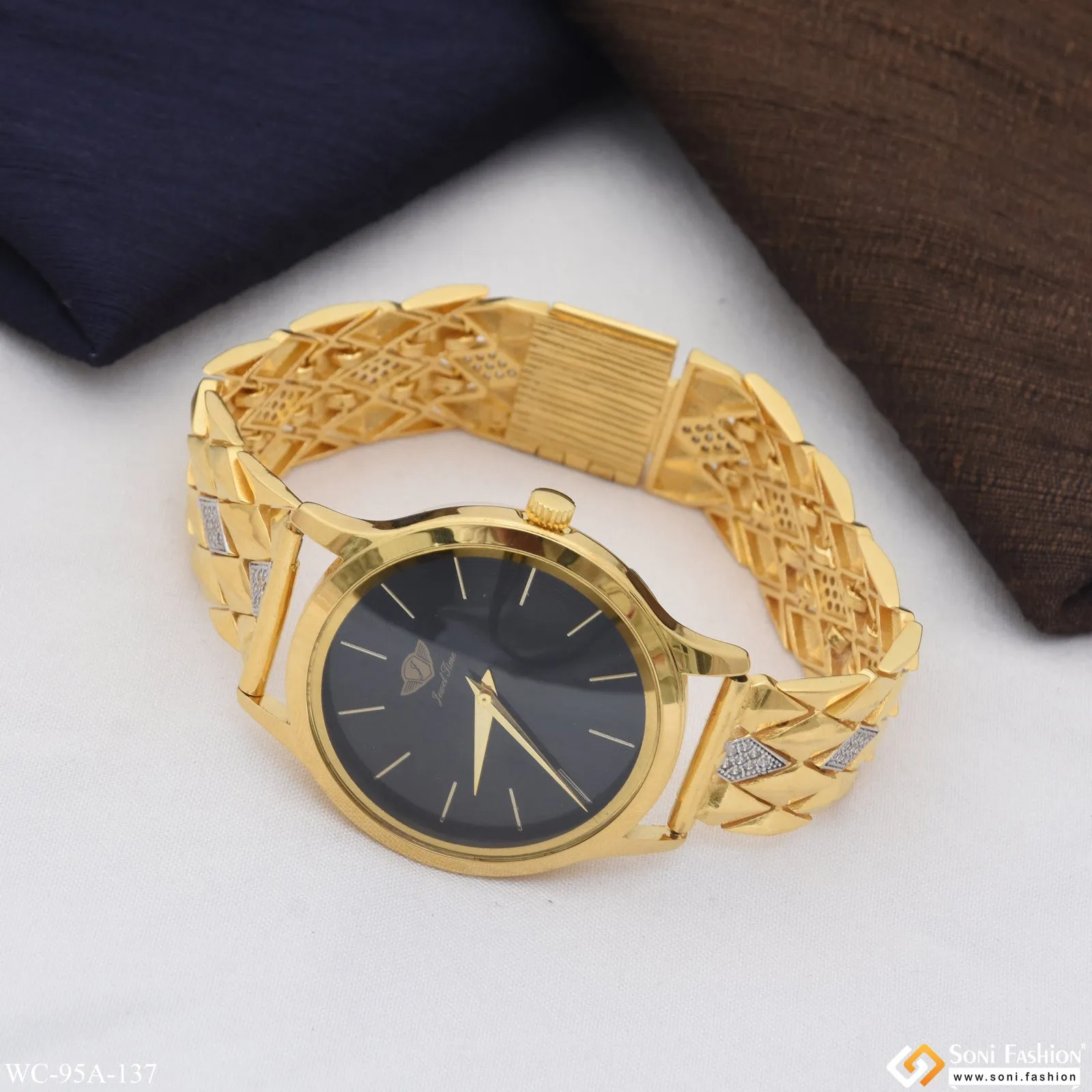 1 Gram Gold Plated Designer Design Best Quality Watch for Men - Style A137