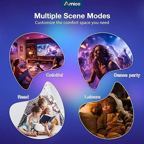 12 Pack 4/6 Inch White Smart Wifi Slim Recessed Led Light, RGB, 2700-6500K Color Changing