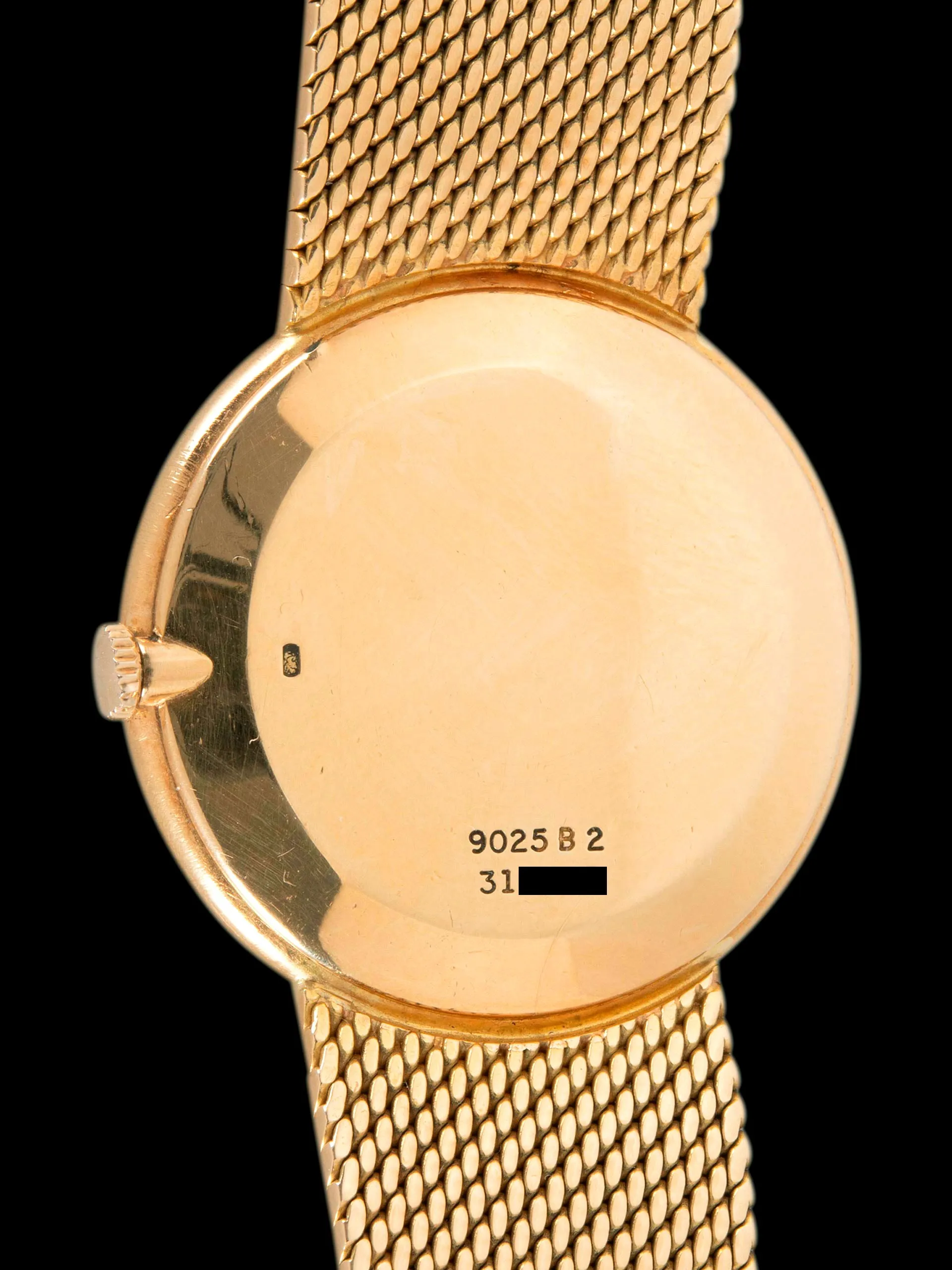 1970s Piaget Cocktail Watch 18K YG (Ref. 9025 B2) Onyx Stone & Pave Diamond "Mystery" Dial