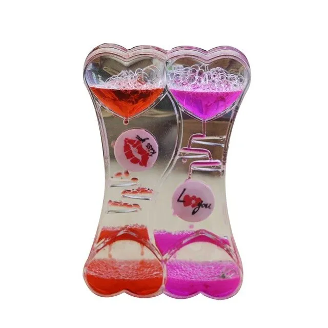 1pc Liquid Hourglasses Dynamic Transparent Oil Drop Timer Hour Glass Decoration for Home E2S