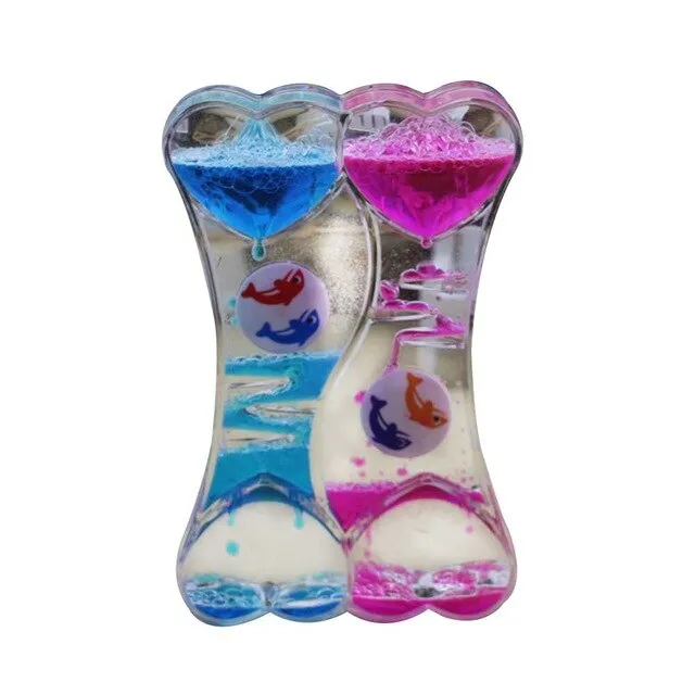 1pc Liquid Hourglasses Dynamic Transparent Oil Drop Timer Hour Glass Decoration for Home E2S