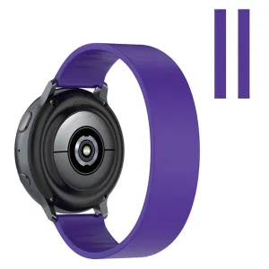 20mm Universal elastic simple silicone watch strap - Purple / Size: 129mm