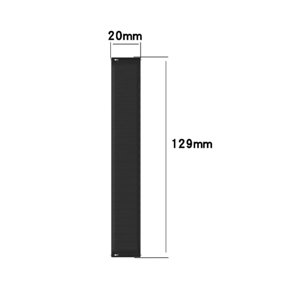 20mm Universal elastic simple silicone watch strap - Purple / Size: 129mm