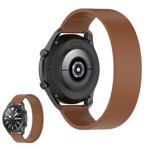 22mm Universal elastic simple silicone watch strap - Brown / Size: 170mm