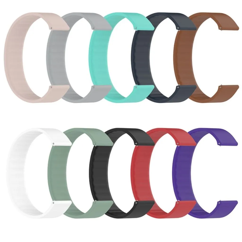 22mm Universal elastic simple silicone watch strap - Brown / Size: 170mm