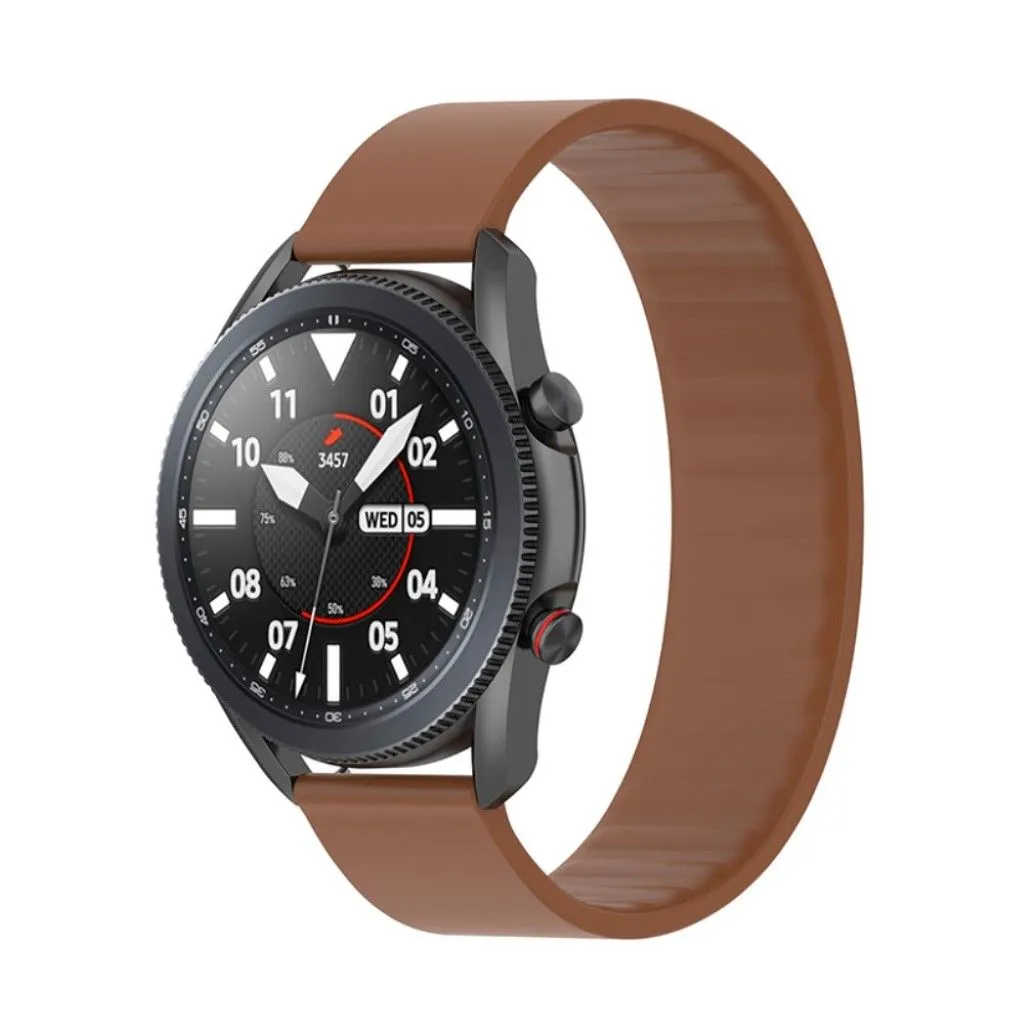 22mm Universal elastic simple silicone watch strap - Brown / Size: 170mm