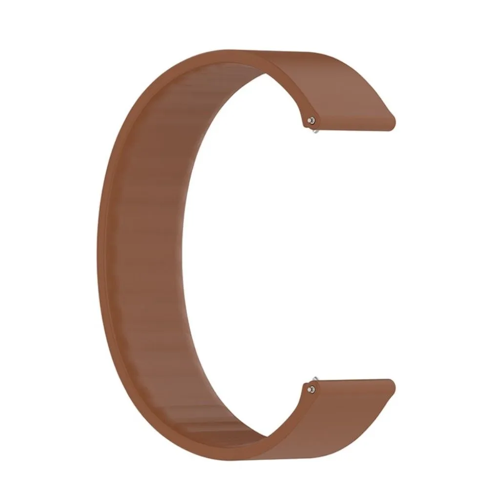 22mm Universal elastic simple silicone watch strap - Brown / Size: 170mm