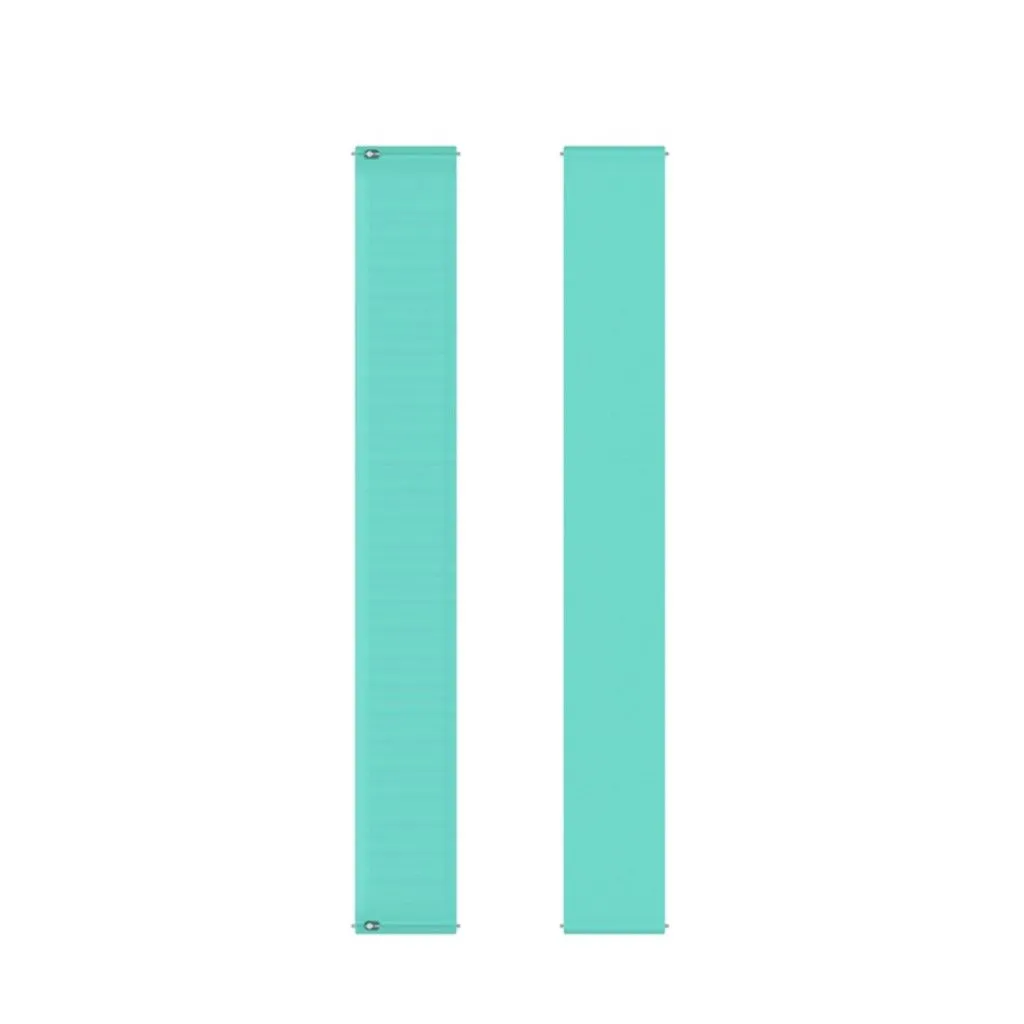 22mm Universal elastic simple silicone watch strap - Cyan / Size: 170mm