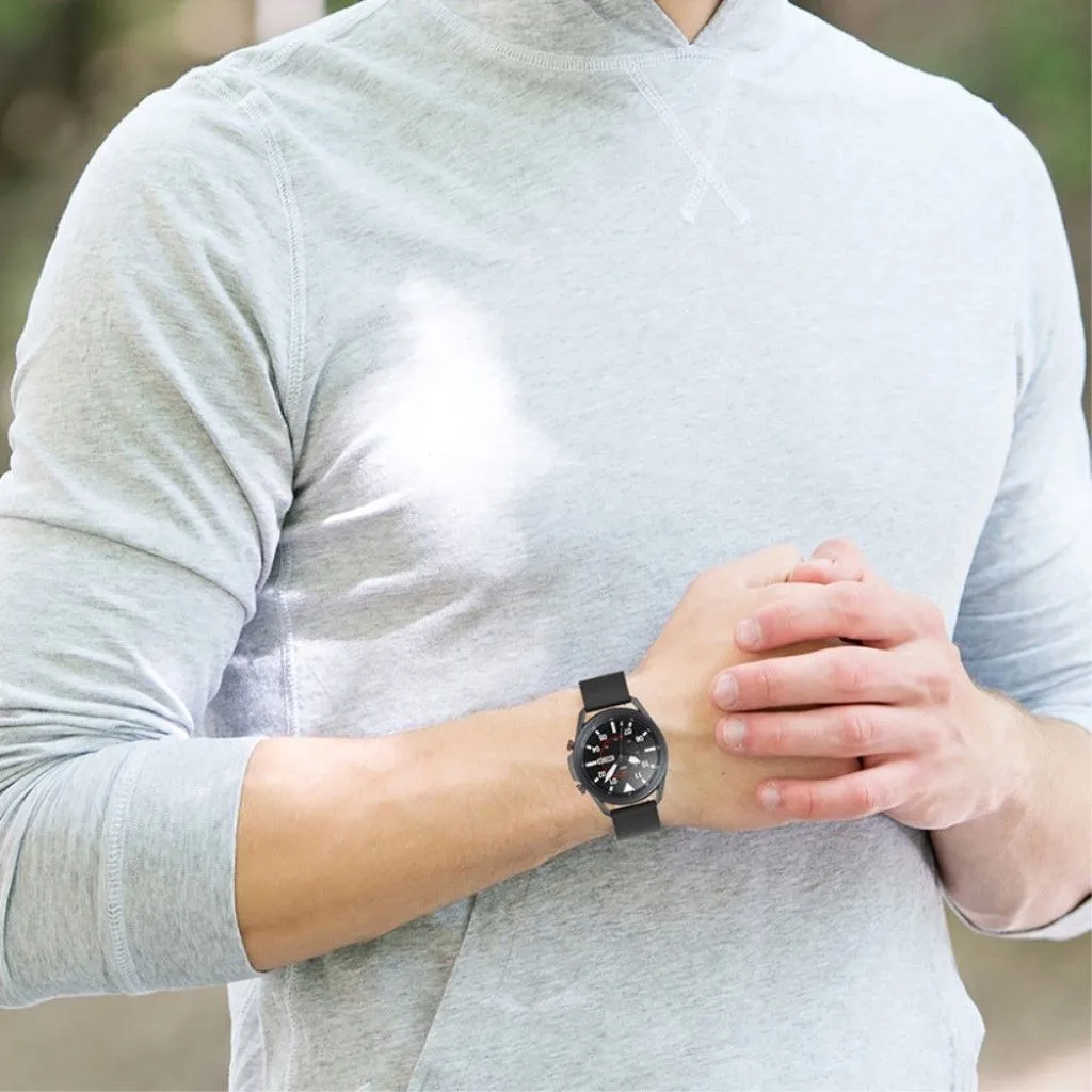 22mm Universal elastic simple silicone watch strap - Light Grey / Size: 170mm