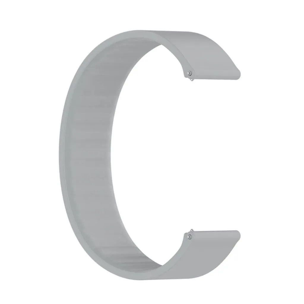 22mm Universal elastic simple silicone watch strap - Light Grey / Size: 170mm
