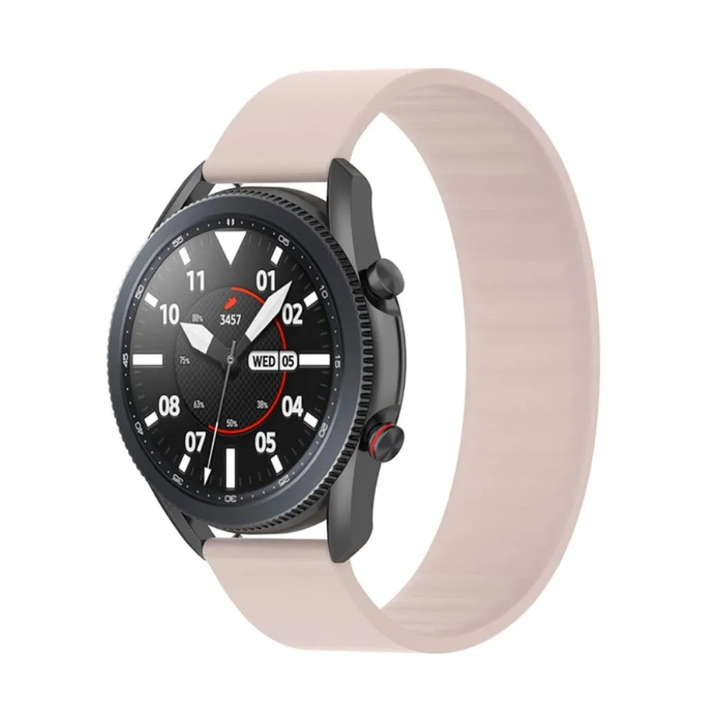 22mm Universal elastic simple silicone watch strap - Pink / Size: 170mm