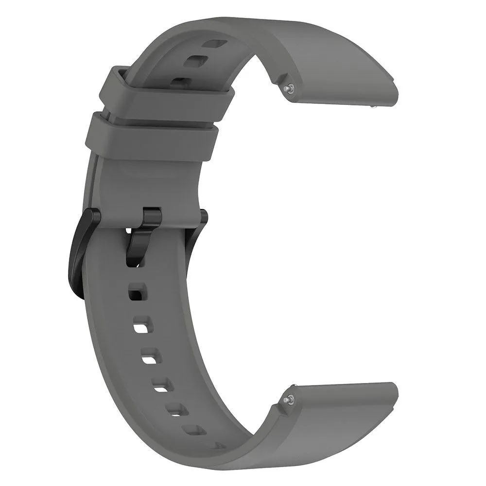 22mm Universal simple silicone watch strap - Dark Grey