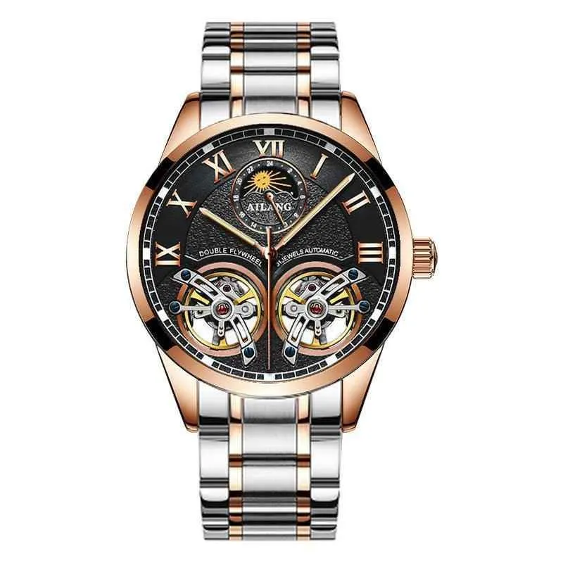 AL8822 Men's Simple Watch - Double Flywheel Automatic Mechanical Wristwatch