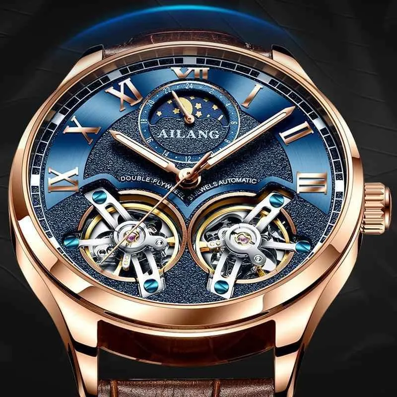AL8822 Men's Simple Watch - Double Flywheel Automatic Mechanical Wristwatch