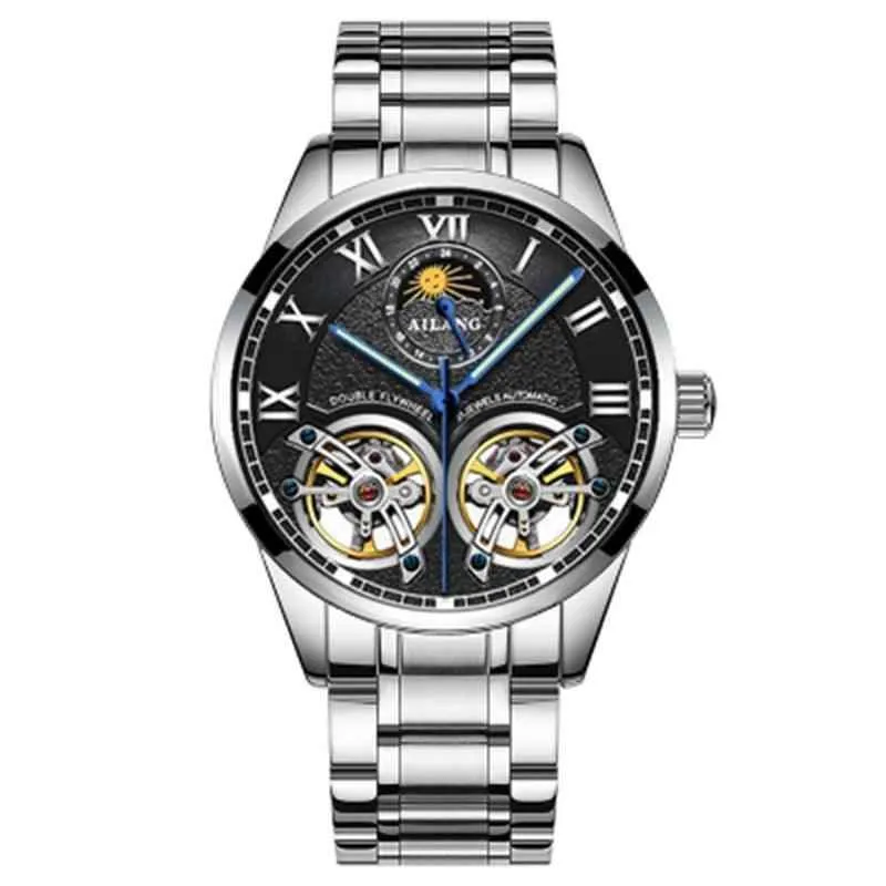 AL8822 Men's Simple Watch - Double Flywheel Automatic Mechanical Wristwatch