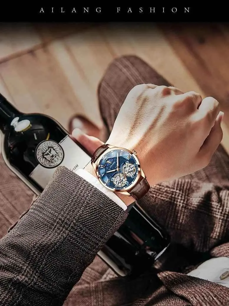 AL8822 Men's Simple Watch - Double Flywheel Automatic Mechanical Wristwatch