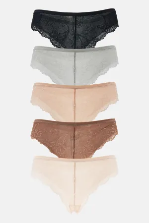 Always Ready Lace 5 Pack Panties - Pink/combo