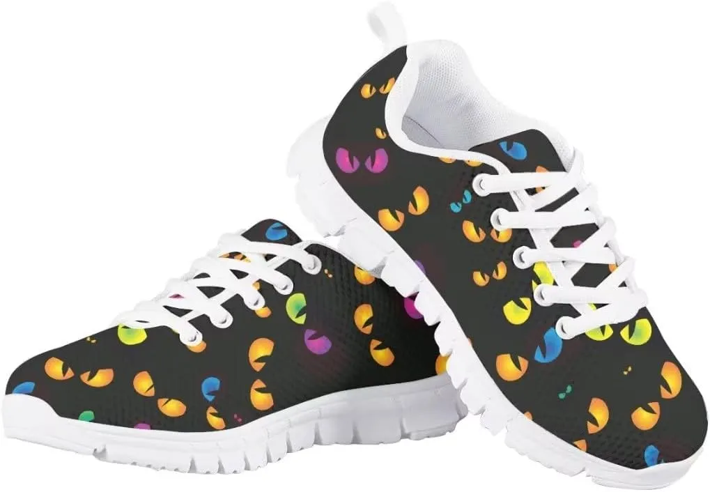 AmzPrint 3D Printing Fire Soccer Shoes for Little Girls School Sport Jogging Gym Fashion Running Walking Sneakers 3