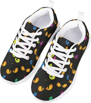 AmzPrint 3D Printing Fire Soccer Shoes for Little Girls School Sport Jogging Gym Fashion Running Walking Sneakers 3