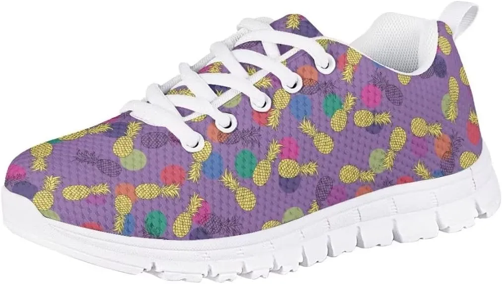 AmzPrint 3D Printing Fire Soccer Shoes for Little Girls School Sport Jogging Gym Fashion Running Walking Sneakers 3