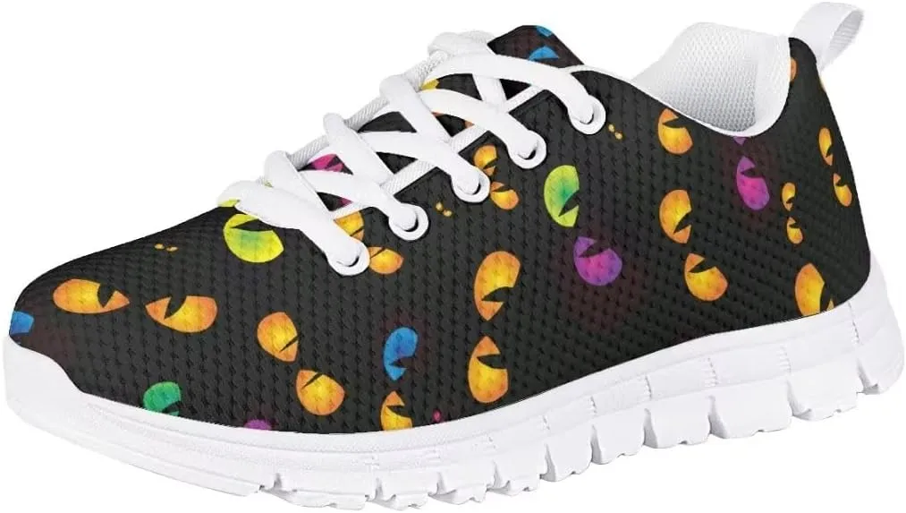 AmzPrint 3D Printing Fire Soccer Shoes for Little Girls School Sport Jogging Gym Fashion Running Walking Sneakers 3