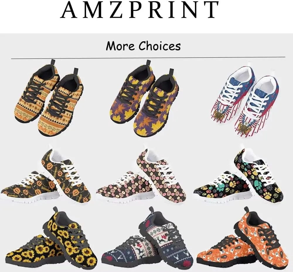AmzPrint 3D Printing Silver Mermaid Fish Scale Athletic Shoes Girls Size 1 for Middle School Lightweight Running Sneakers