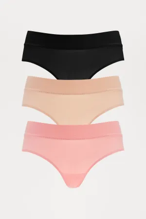 Another Level Hipster 3 Pack Panties - Pink/combo