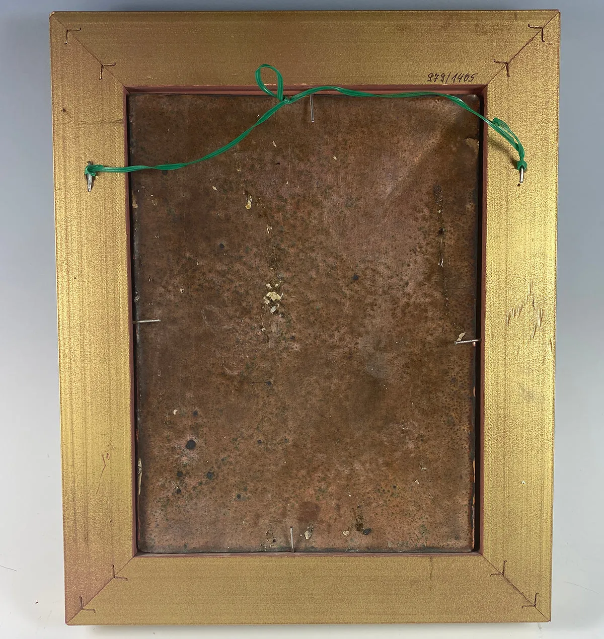 Antique French Limoges Kiln-fired Plaque in Frame, Portrait of a Mid-1700s Royal, Crown, in Frame