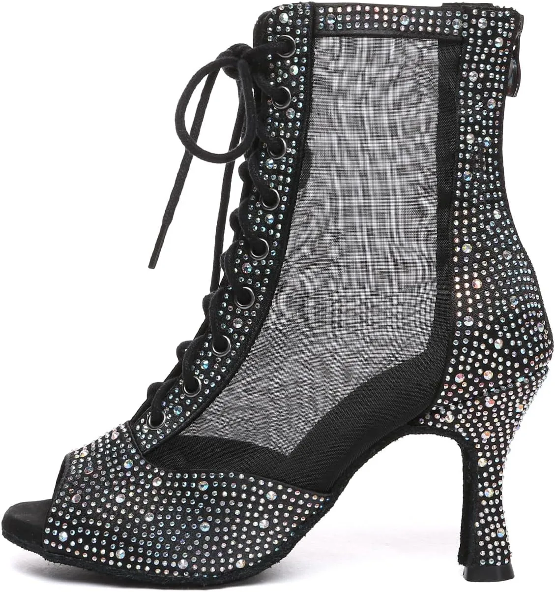 AOQUNFS Women's Ballroom Dance Shoes Latin Salsa Practice Performance Dance Boots,Model L621