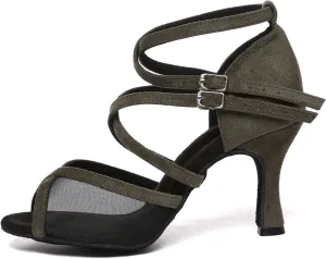 AOQUNFS Women's Latin Dance Shoes Ballroom Salsa Practice Performance Dancing Shoes,Model D47