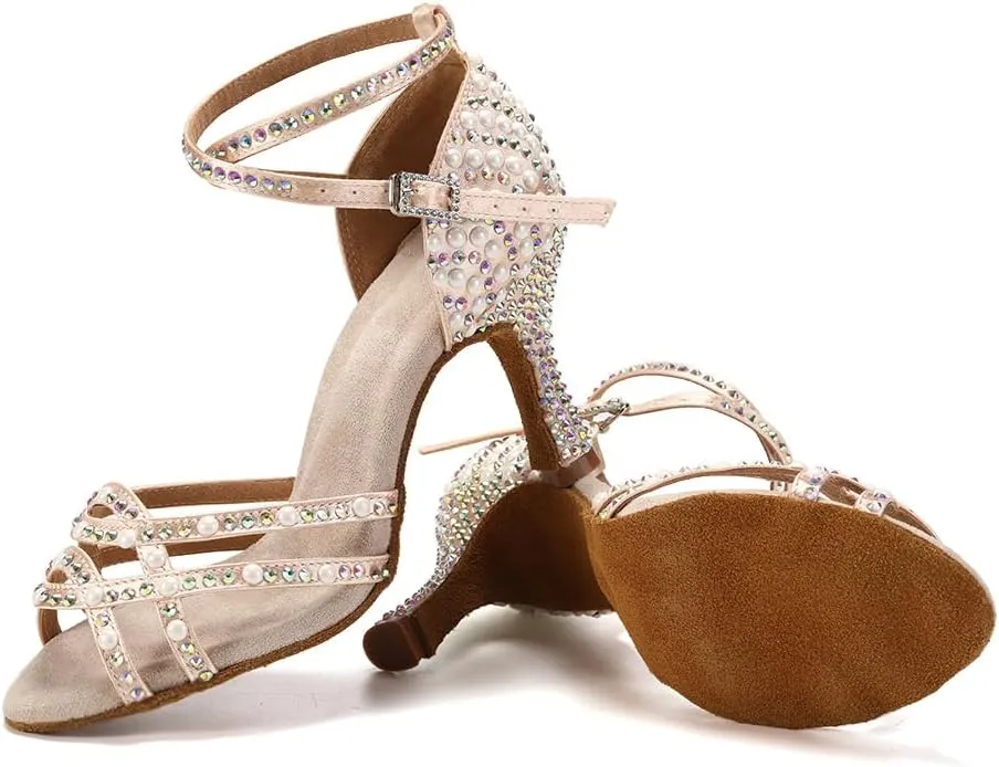 AOQUNFS Women's Latin Dance Shoes Ballroom Salsa Practice Performance Dancing Shoes,Model L379