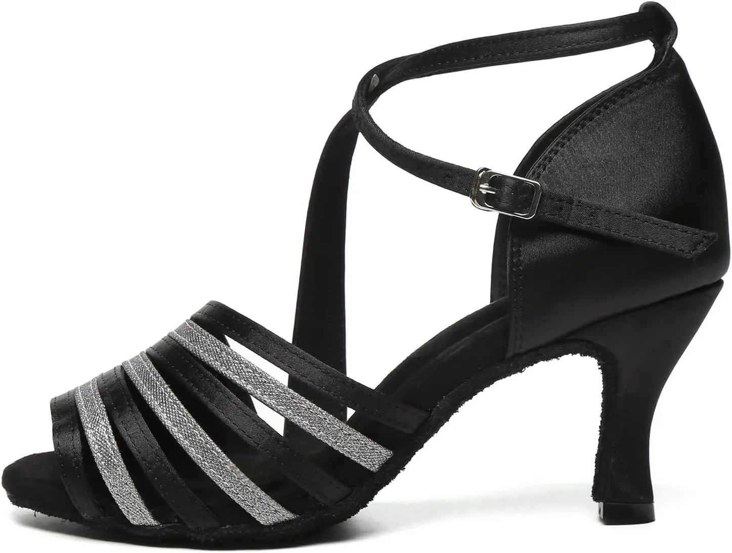 AOQUNFS Women's Latin Dance Shoes Satin Ballroom Salsa Practice Professional Performance Dancing Shoes