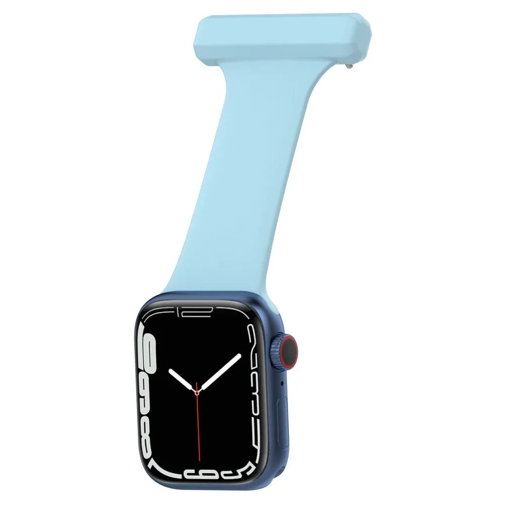 Apple Watch (38/40/SE/41/42mm) Sygepleje Silikone Urrem - Blå