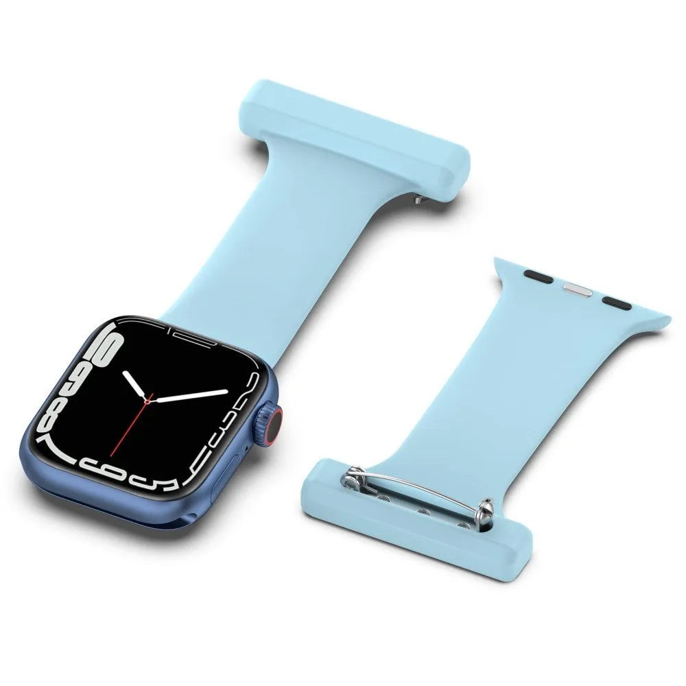 Apple Watch (38/40/SE/41/42mm) Sygepleje Silikone Urrem - Blå