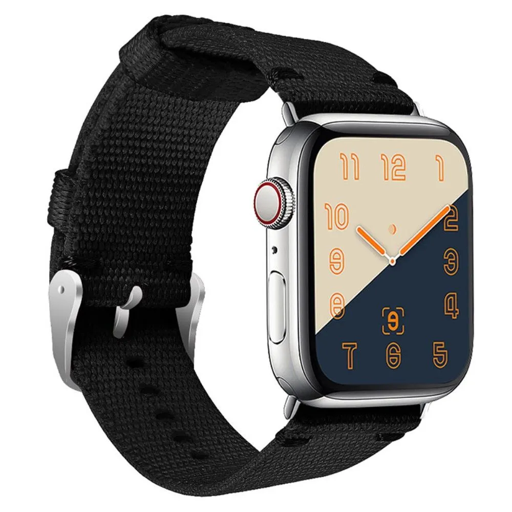Apple Watch (45mm) simple nylon watch strap - Black