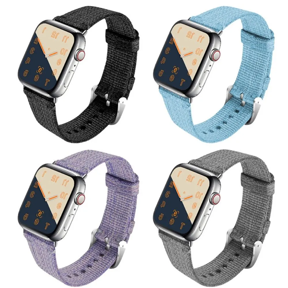 Apple Watch (45mm) simple nylon watch strap - Black