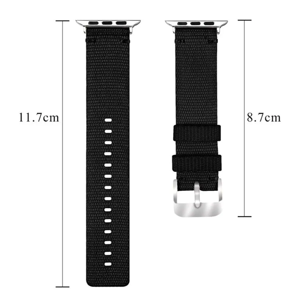Apple Watch (45mm) simple nylon watch strap - Black