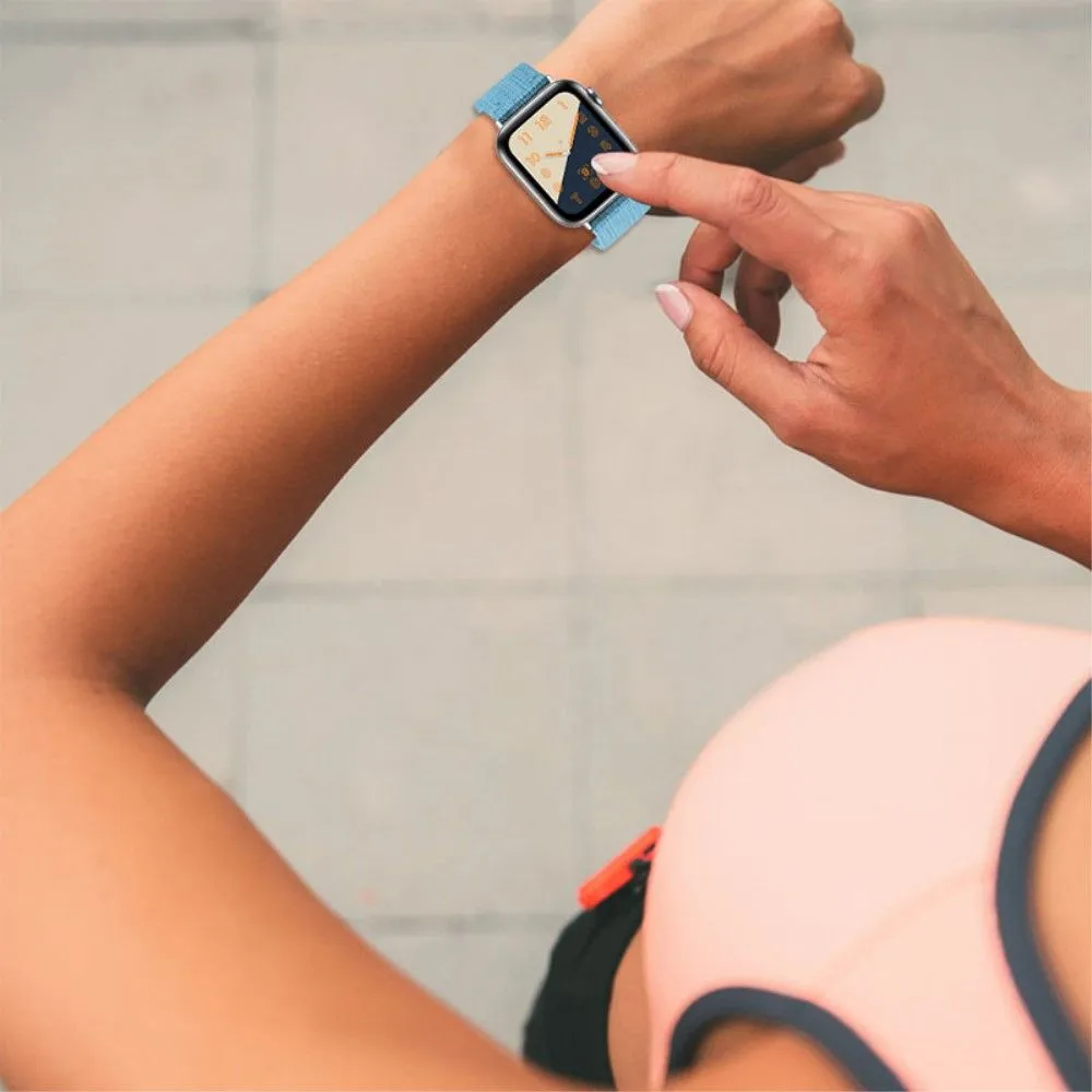 Apple Watch (45mm) simple nylon watch strap - Blue