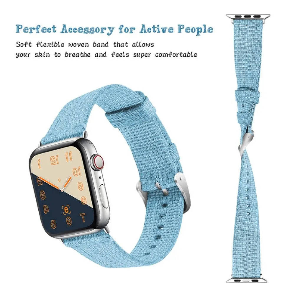 Apple Watch (45mm) simple nylon watch strap - Blue