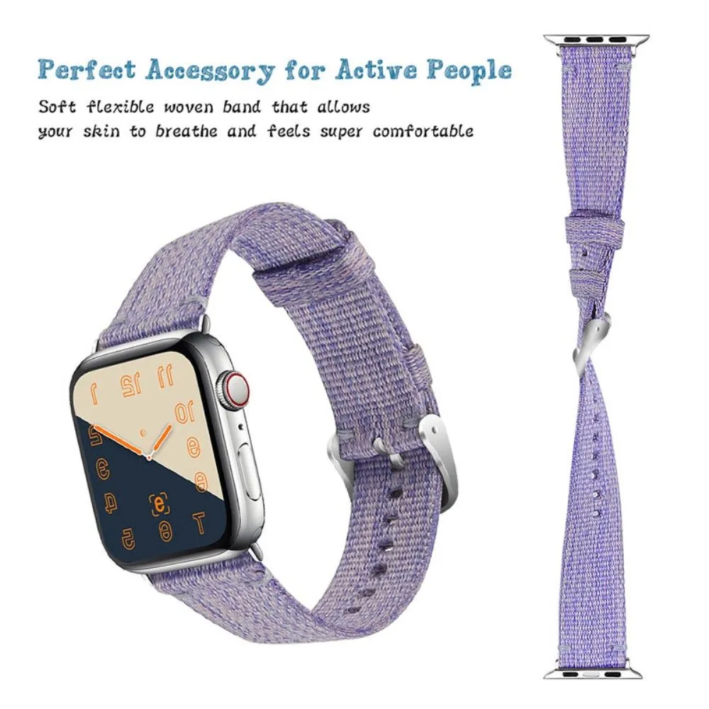 Apple Watch (45mm) simple nylon watch strap - Purple