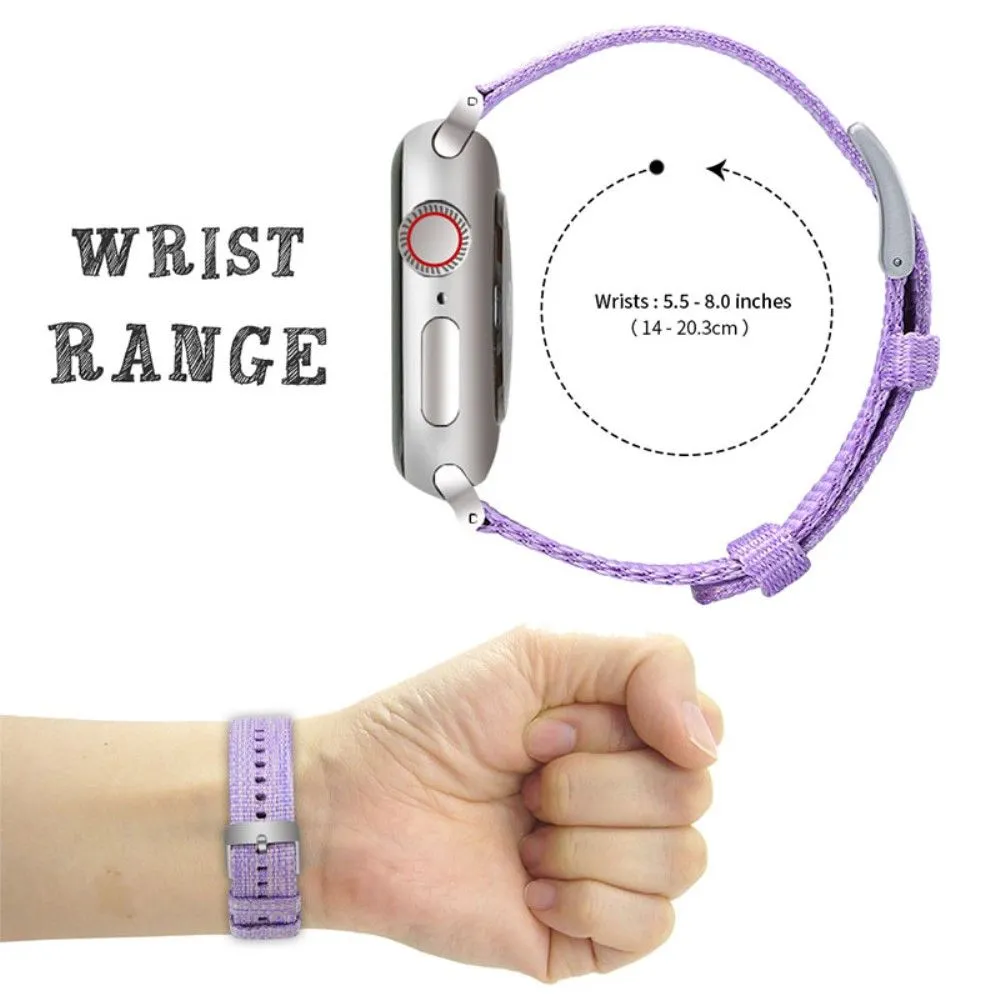 Apple Watch (45mm) simple nylon watch strap - Purple