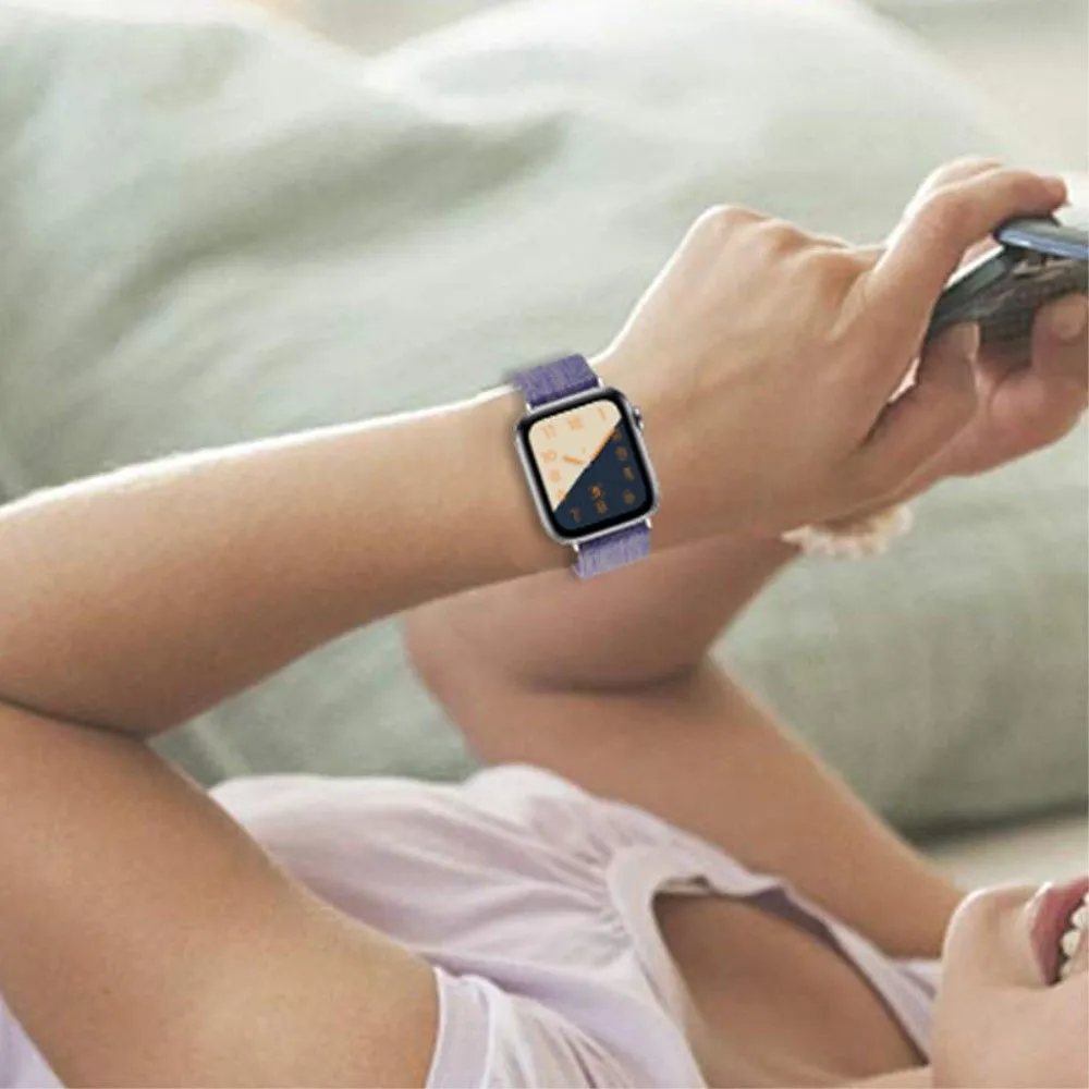 Apple Watch (45mm) simple nylon watch strap - Purple