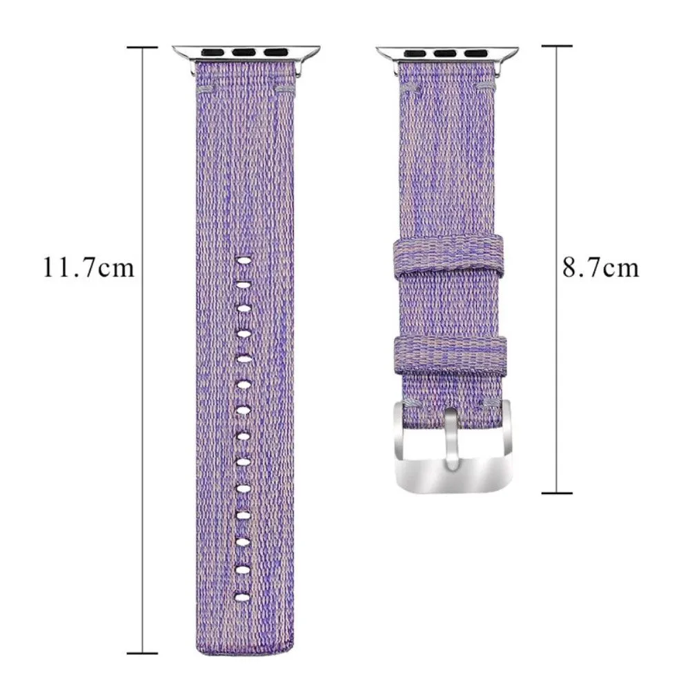 Apple Watch (45mm) simple nylon watch strap - Purple