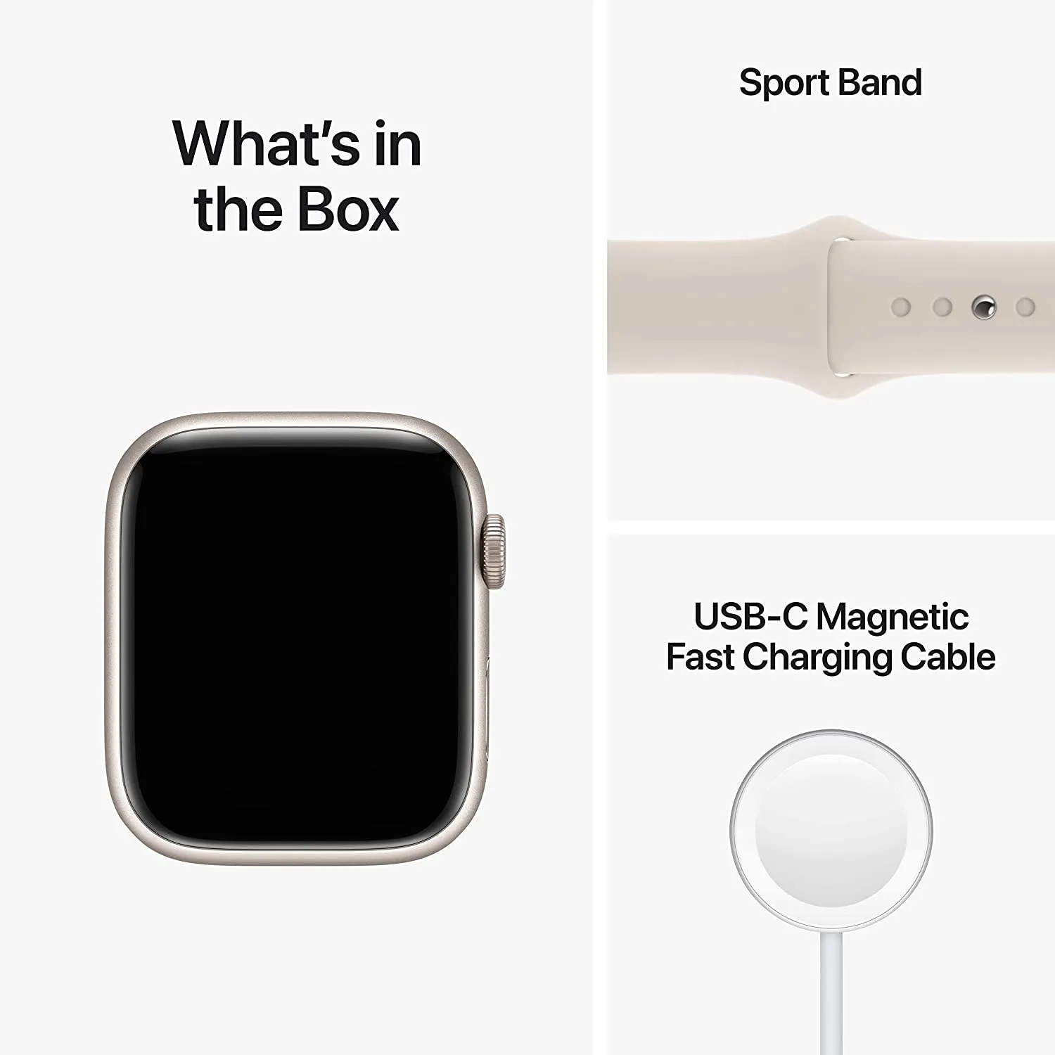 Apple Watch Series 8 45mm Smart Watch w/ Starlight Aluminum Case with Starlight Sport Band