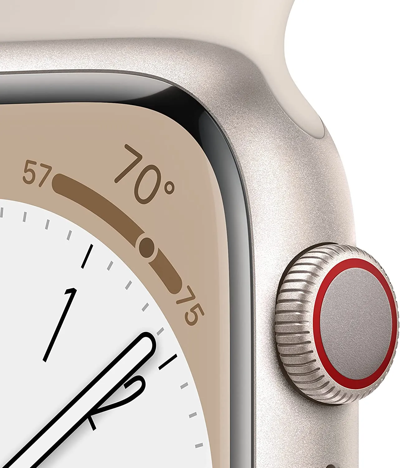 Apple Watch Series 8 45mm Smart Watch w/ Starlight Aluminum Case with Starlight Sport Band