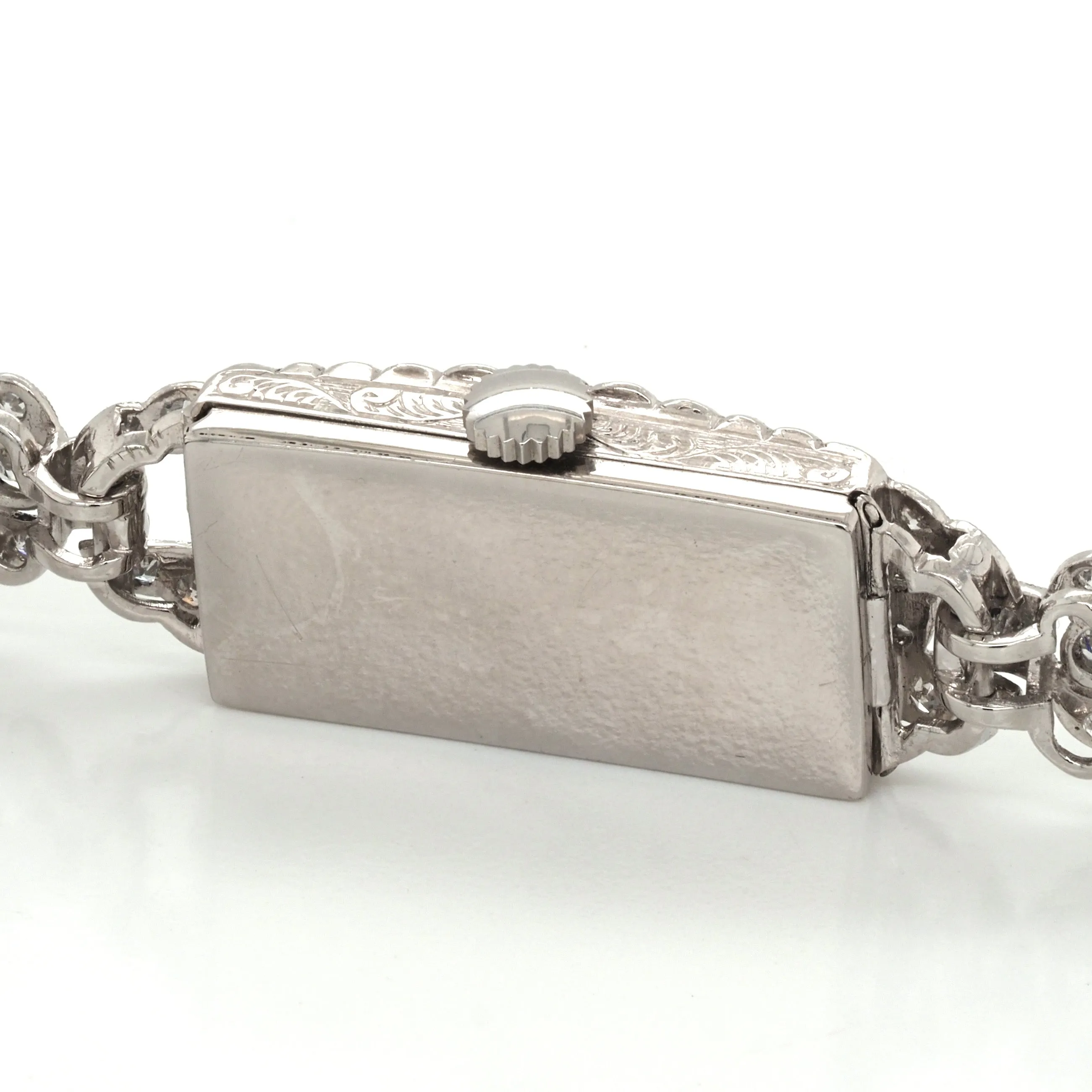 Art Deco Diamond-Set Platinum Manual-Wind Ladies' Watch, c.1925