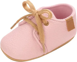 Baby Boots Spring and Autumn Children Baby Toddler Shoes Boys and Girls Non Slip Lightweight Lace Up Comfortable Solid Color Simple Style Baby Boy Slippers