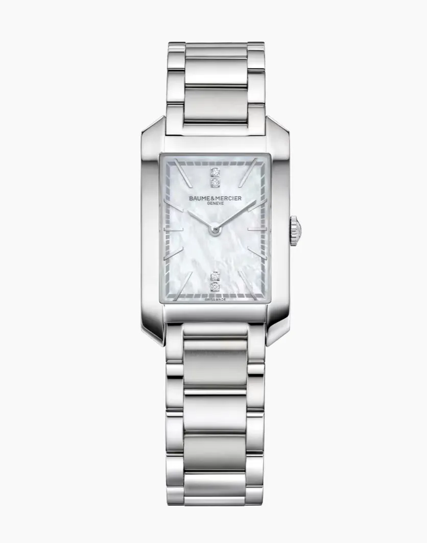 BAUME & MERCIER-Hampton 10474

QUARTZ WATCH, DIAMOND-SET, MOTHER-OF-PEARL - 35 X 22 MM M0A10474