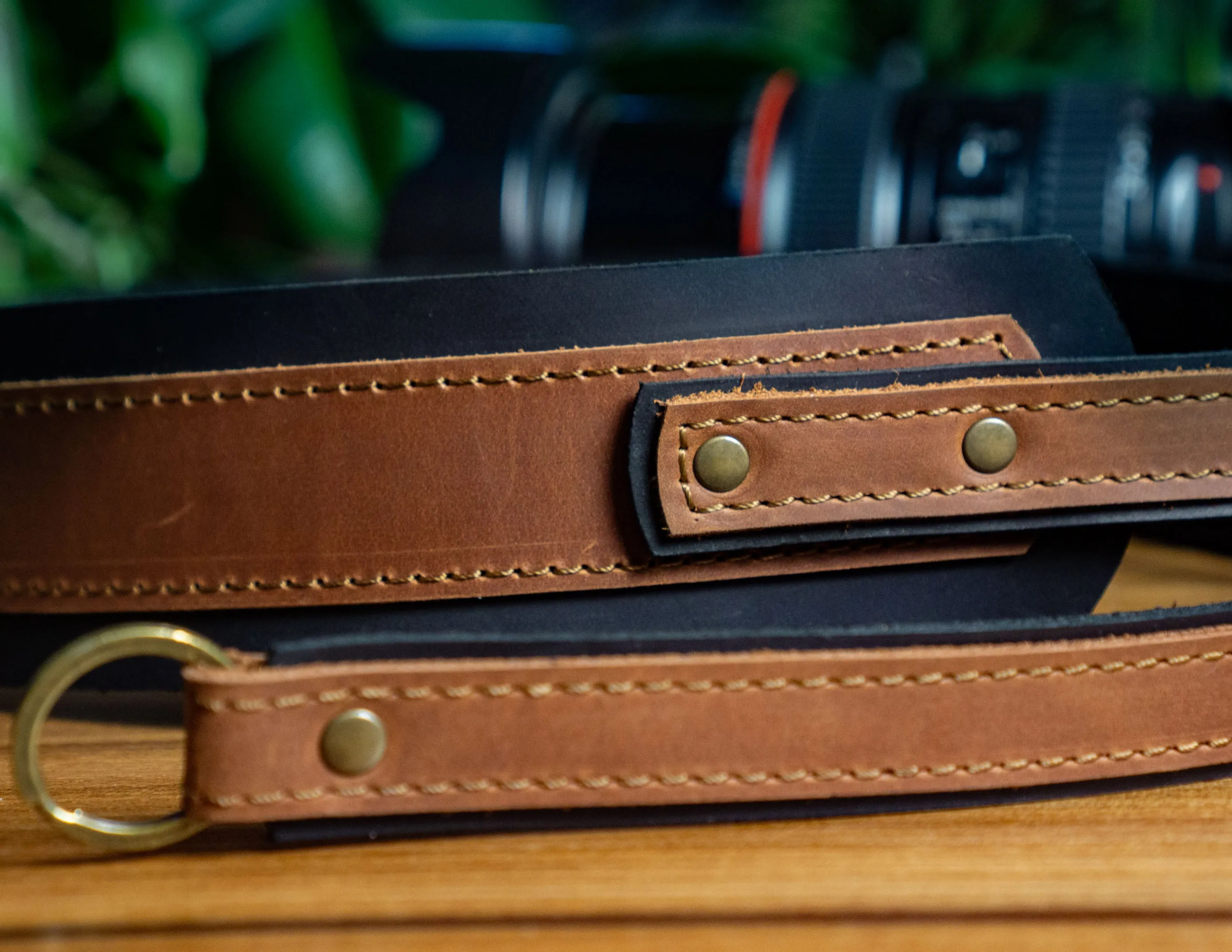 Black Leather Camera Strap | Camera Harness | Gift for Photographer